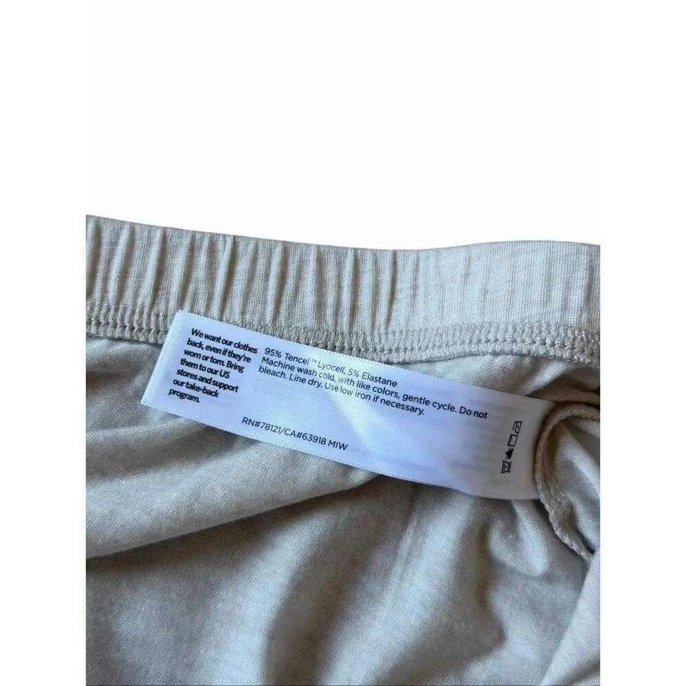 NEW‎ Eileen Fisher Jersey Side Slit Midi Skirt Maple Oat 2X Cream Pull On